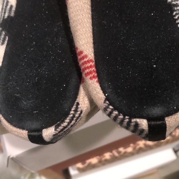 Burberry nova check camel wool slippers with case 39 Rare - Picture 12 of 14
